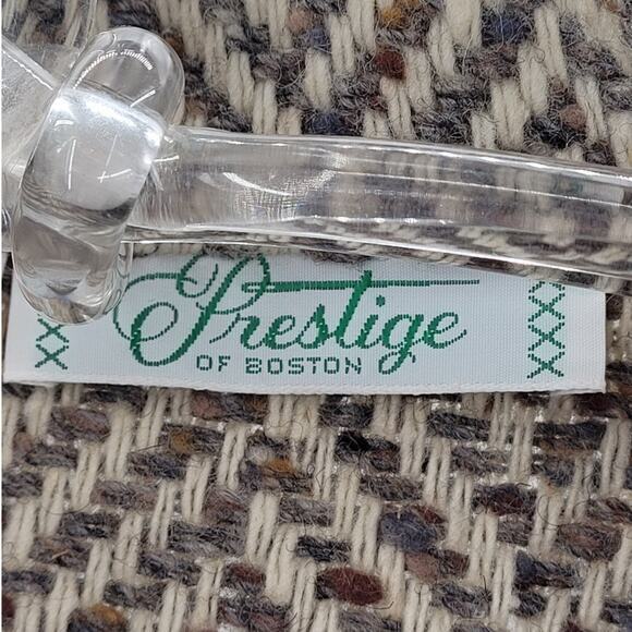 Prestige of Boston Vintage Union Chevron Tweed Three Button Ladies Blazer Jacket - Picture 4 of 16